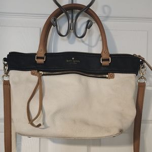 Kate Spade Black Tan & Cream Leather Bag